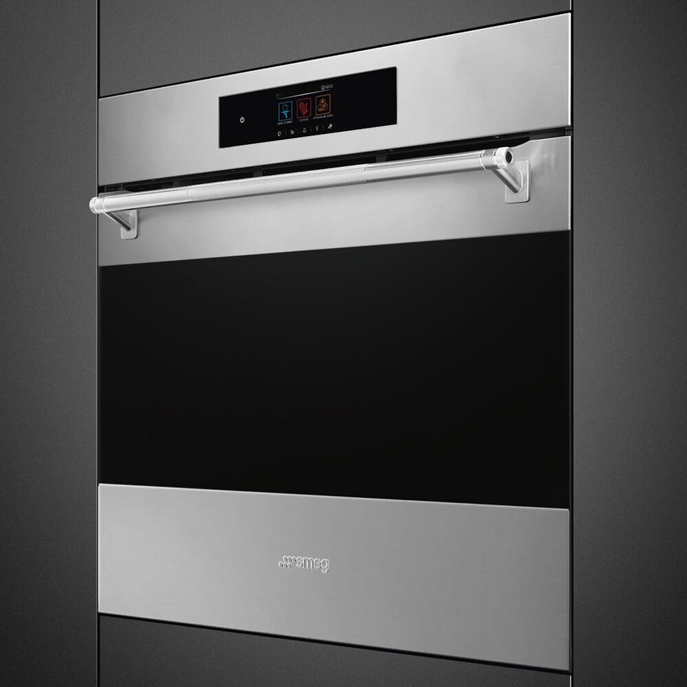 SMEG Classic 30" Single Electric Wall Oven with VivoScreen in Stainless Steel, , large