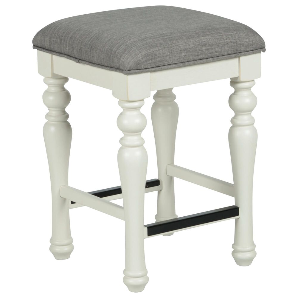 Steve Silver Jackson Sofa Bar with 3 Stool in White and Oak, , large