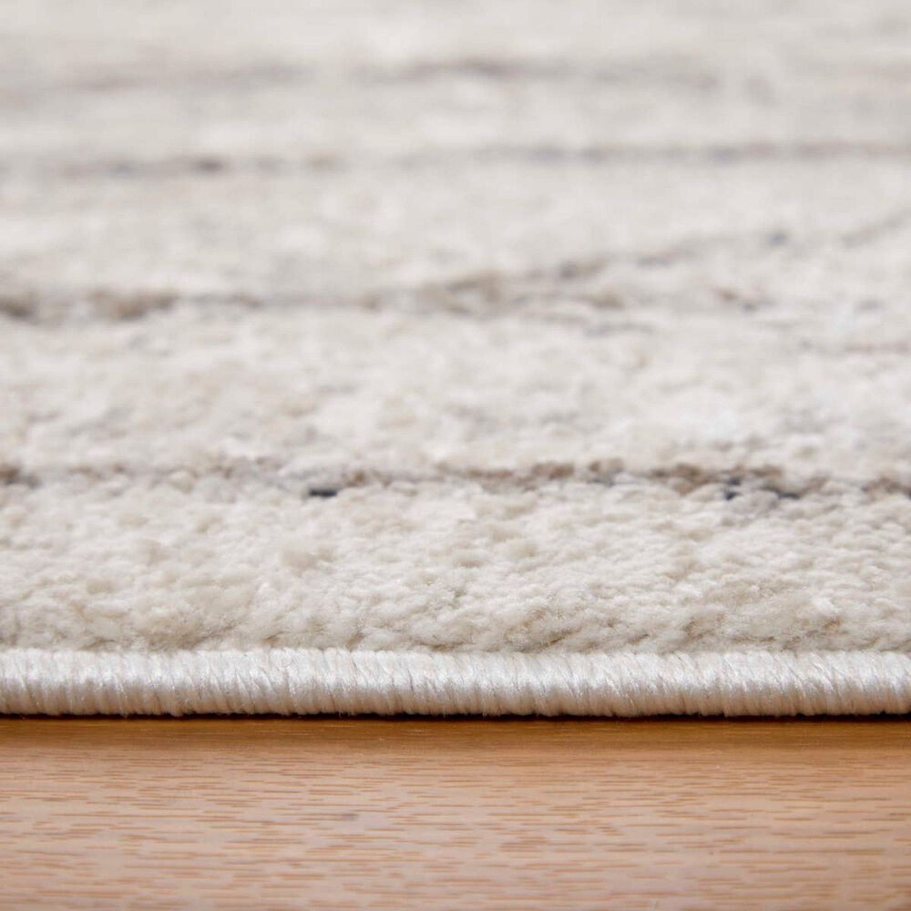 Feizy Vancouver 39NTF 4&#39; x 6&#39; Beige and Brown Area Rug, , large