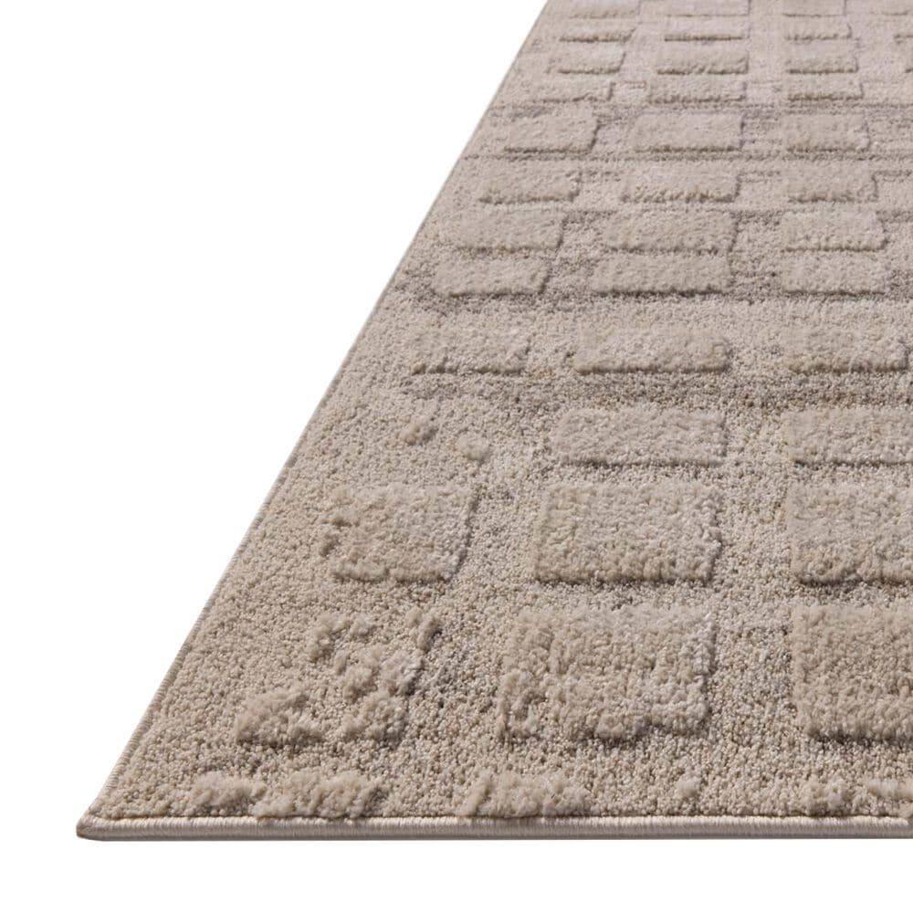 Amber Lewis x Loloi Monty 6&#39;7&quot; x 9&#39;3&quot; Pebble and Beige Area Rug, , large