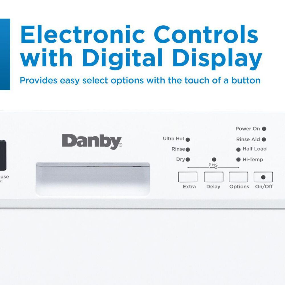 Danby 18&quot; Built-In Dishwasher with Child Lock in White, , large