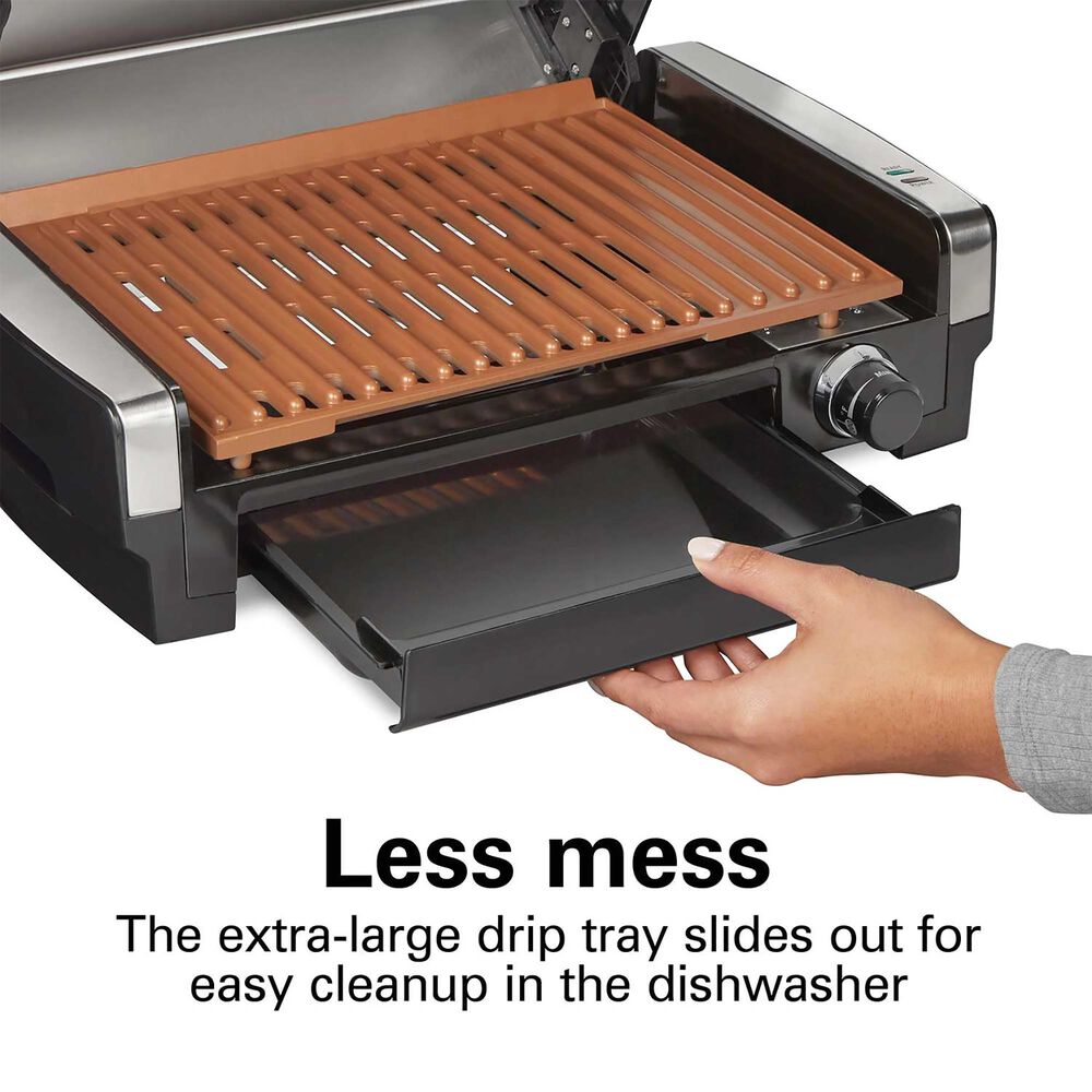 Hamilton Beach Electric Indoor Searing Grill in Stainless Steel Shop NFM