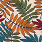 Nourison Aloha Floral 7"10" Round Multicolor Indoor/Outdoor Area Rug, , large