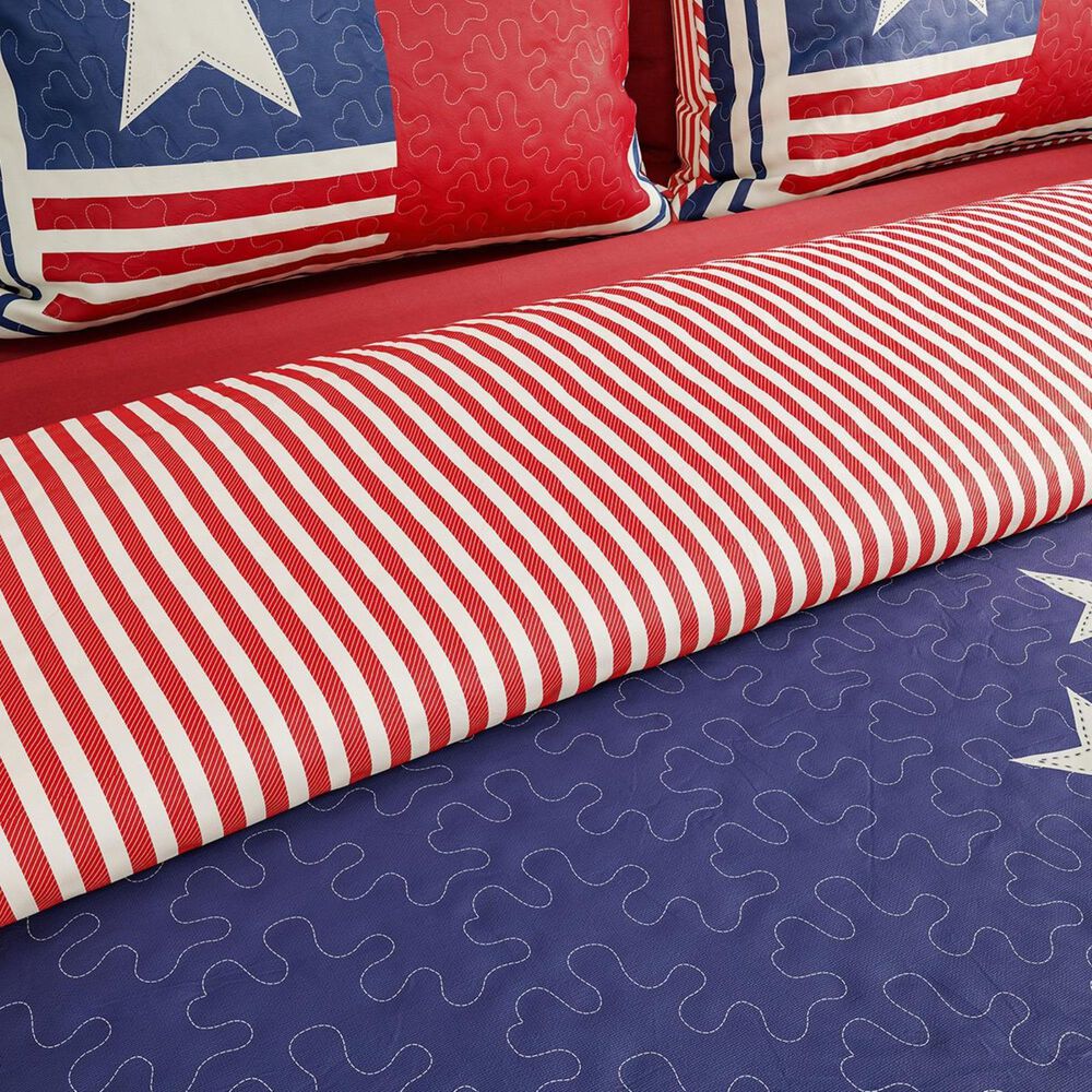 Timberlake Lavish Home 3-Piece Full/Queen Glory Bound Quilt Set in Red, White, Blue, , large