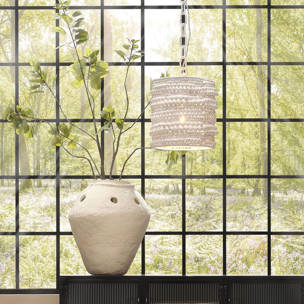 Jamie Young Direct Ship Delmont 1-Light Pendant in White, , large
