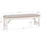 Linon Home Decor Turino Padded Dining Bench in Smokey White, , large