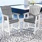 Ashley Transville Patio Counter Stool in Gray and White (Set of 2), , large
