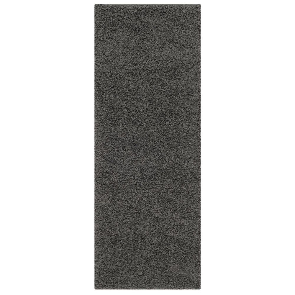 Safavieh Athens Shag SGA119C-210 2"3" x 10" Dark Grey Runner, , large