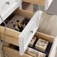 James Martin Vanities De Soto 94" Double Bathroom Vanity in Bright White with 3 cm Carrara White Marble Top, , large