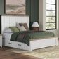 Ashley Savonport King Storage Panel Bed in White and Brown, , large
