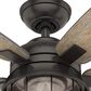 Hunter Coral Bay 52" Outdoor Ceiling Fan with Lights in Noble Bronze, , large