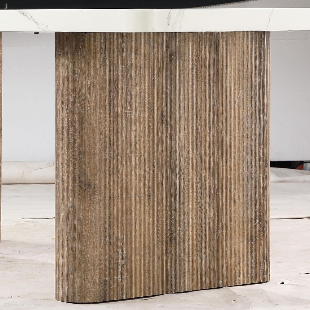 Modern Market 7-Piece Rectangular Dining Set in Grey, White and Natural, , large