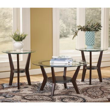 Signature Design by Ashley Fantell 3-Piece Table Set in Dark Brown, , large