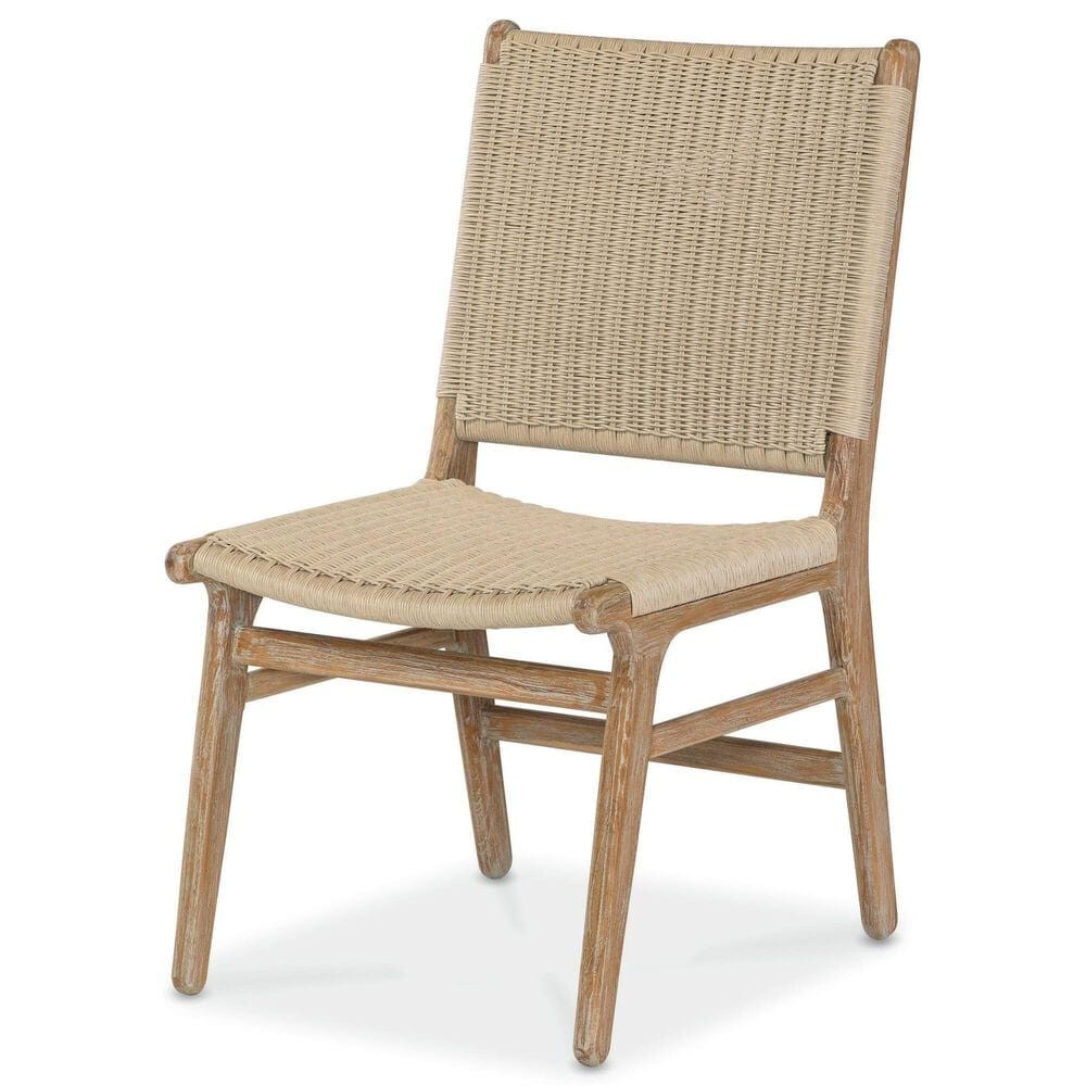 Sunset West Travertino and Sedona 5-Piece Patio Dining Set in Bisque and Teak, , large