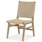 Sunset West Travertino and Sedona 5-Piece Patio Dining Set in Bisque and Teak, , large