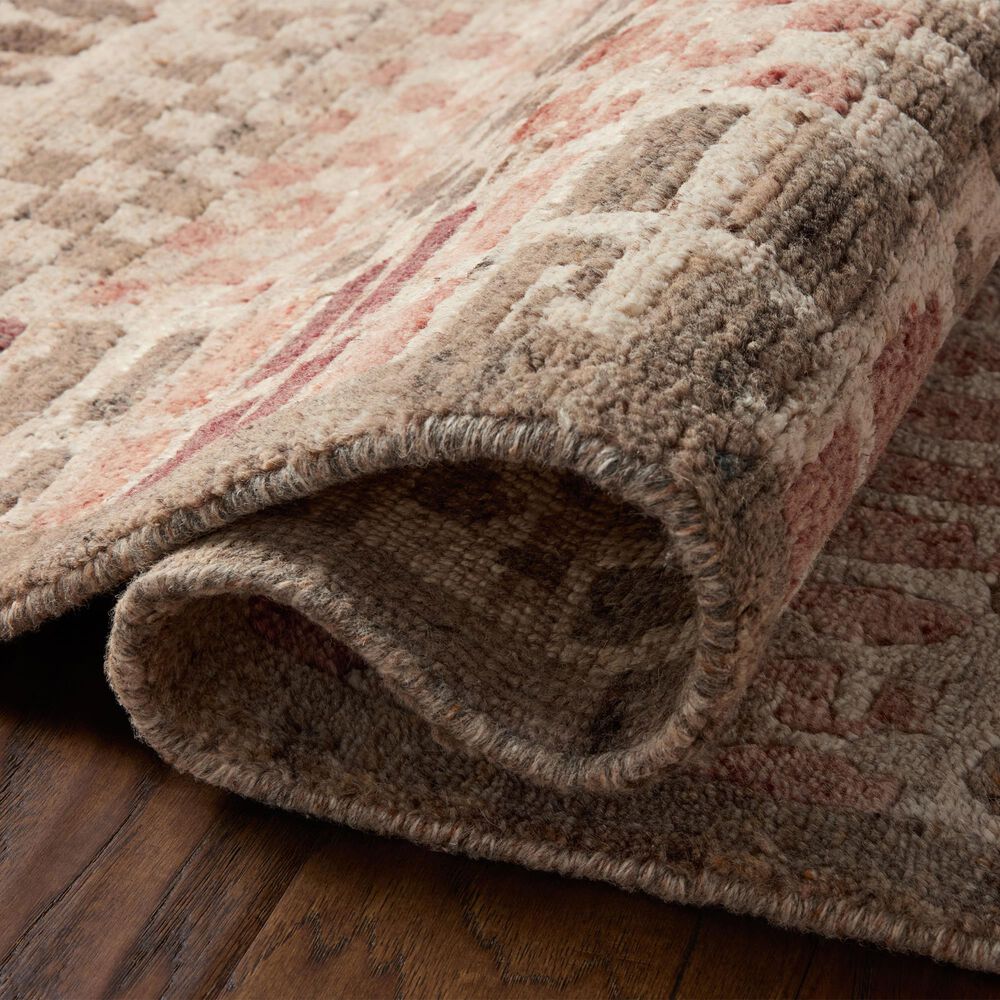 Loloi Nara Grey and Rose 2'6" x 8'6" Runner, , large