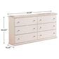 Ashley Bostwick Shoals 6-Drawer Dresser in White, , large