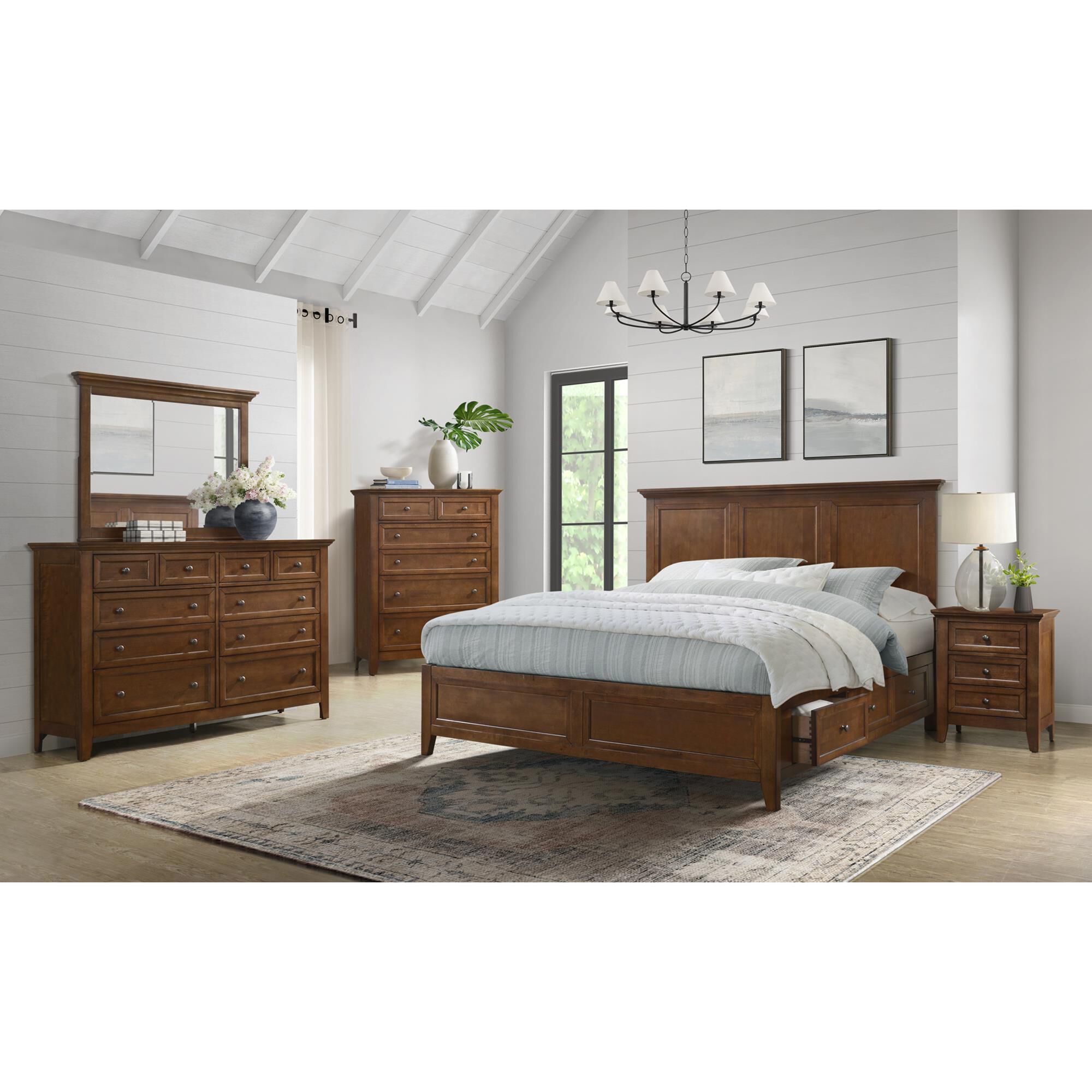 Hawthorne Furniture San Mateo 4-Piece Queen Storage Bedroom Set in