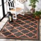 Safavieh Bermuda 4" x 6" Charcoal and Rust Indoor/Outdoor Area Performance Rug, , large
