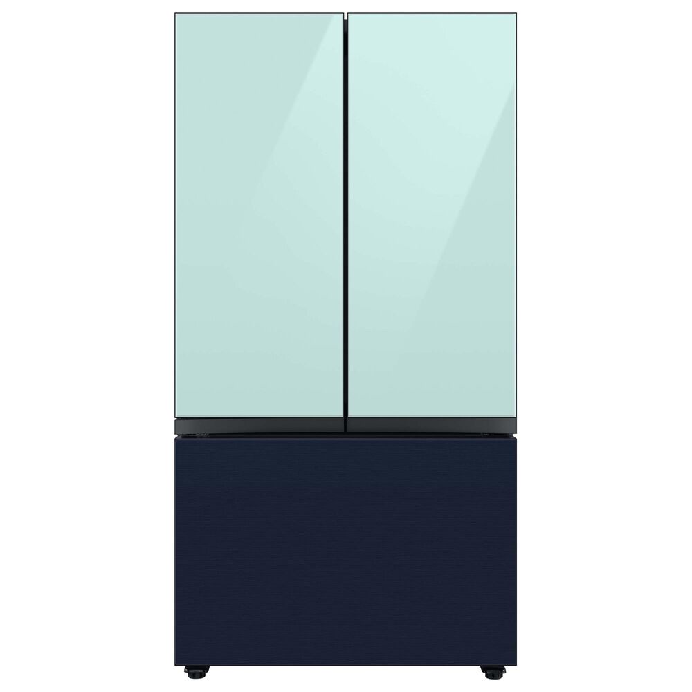 Samsung Bespoke Bespoke 3-Door French Door Refrigerator Top Panel in Morning Blue Glass, , large