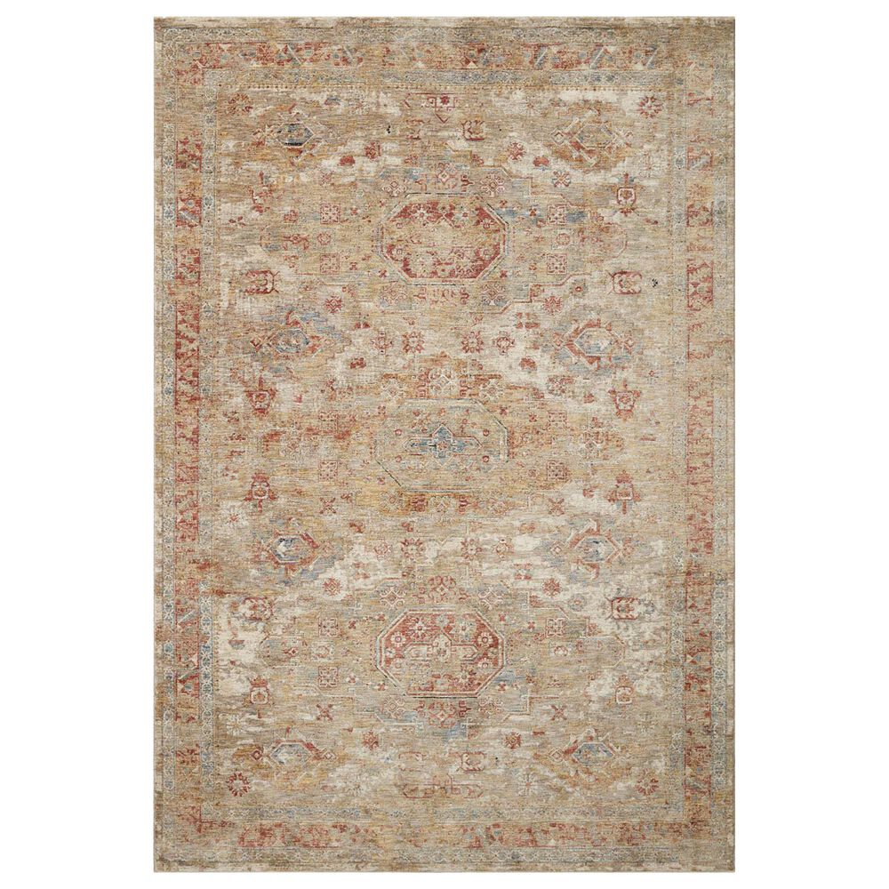 Loloi Gaia 6"6" x 9"10" Gold and Taupe Area Rug, , large