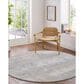 Surya Brunswick 6"7" Round Cream, Tan, Olive, Blue, Seafoam and Taupe Area Rug, , large