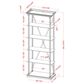 Furniture of America Kidd 33" Bookcase in Antique White/Black, , large