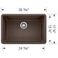 Blanco Precis 27" Single Bowl Kitchen Sink in Volcano Gray, , large