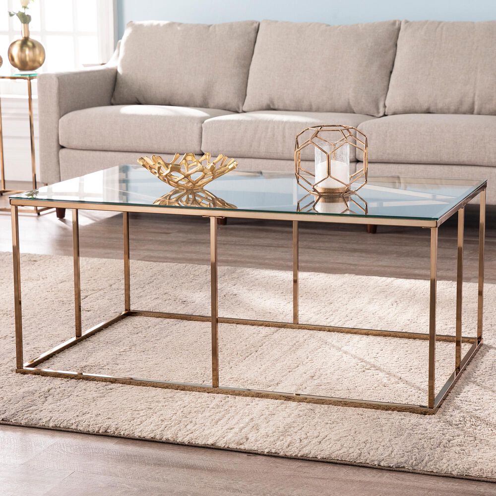 Southern Enterprises Nicholance Coffee Table in Champagne, , large