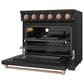 Thor Kitchen Gordon Ramsay 6 Cu. Ft. Professional Freestanding Electric Range with Rose Gold Handle Kit in Black, , large