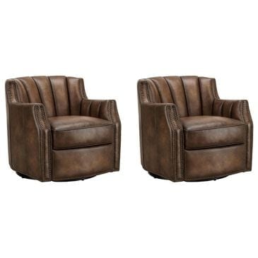 Hydeline Laredo Swivel Chair in Aged Maple (Set of 2), , large