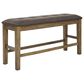Ashley Urbinforte 25.38 Faux Leather Counter Height Dining Bench in Light Brown, , large