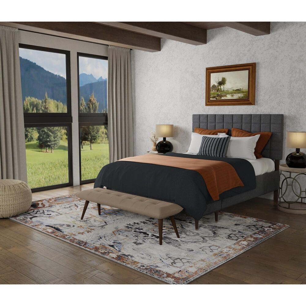 Feizy Melrose 7&#39;10&quot; x 10&#39;3&quot; Gray and Rust Area Rug, , large