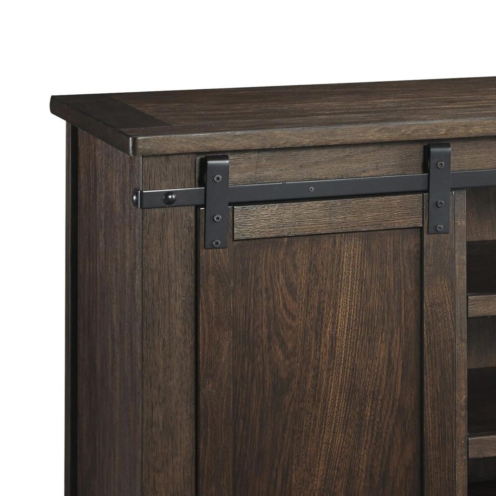 Signature Design by Ashley Budmore Extra Large TV Stand in Rustic Brown