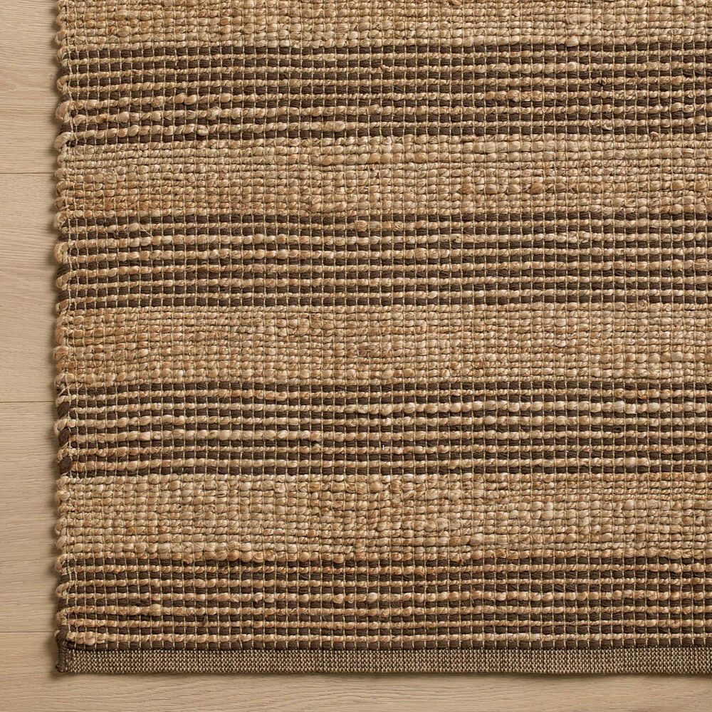 Chris Loves Julia x Loloi Judy 7&#39;9&quot; x 9&#39;9&quot; Natural and Chocolate Area Rug, , large