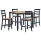 Ashley Gesthaven 5-Piece Counter Height Dining Set in Light Natural and Dark Slate Blue, , large
