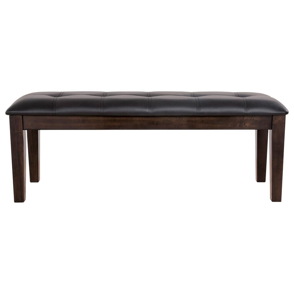 Ashley Haddigan Large Upholstered Dining Bench in Dark Brown, , large