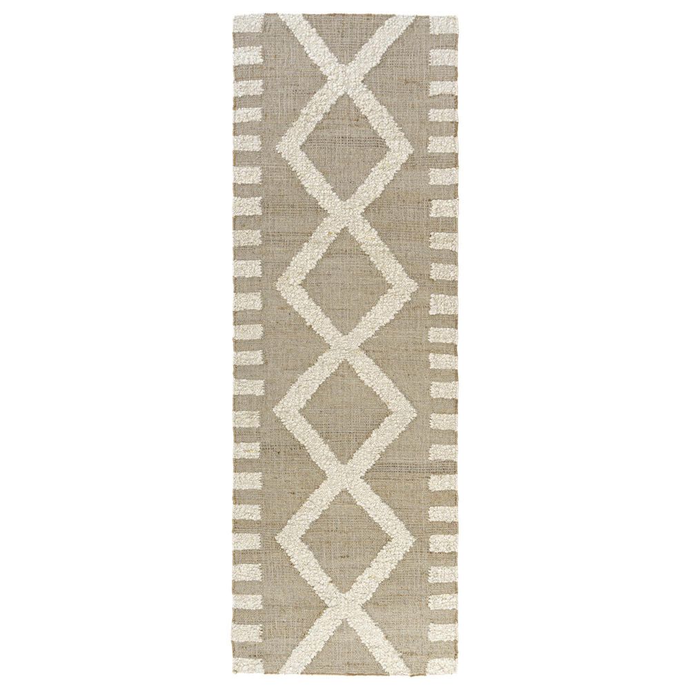 L&R Resources Geoblend 2"6" x 8" Beige and Natural Runner, , large