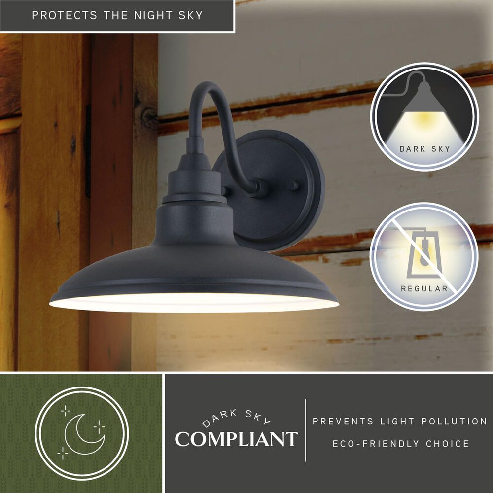 Vaxcel Tucson 10" 1-Light Outdoor Wall Sconce in Textured Black and Glossy White, , large