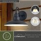 Vaxcel Tucson 10" 1-Light Outdoor Wall Sconce in Textured Black and Glossy White, , large