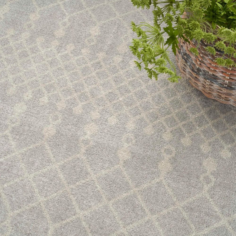 Nourison Astra Machine Washable 9&#39; x 12&#39; Grey Area Rug, , large