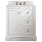 James Martin Vanities De Soto 30" Single Bathroom Vanity in Bright White with 3 cm Lime Delight Quartz Top and Rectangular Sink, , large