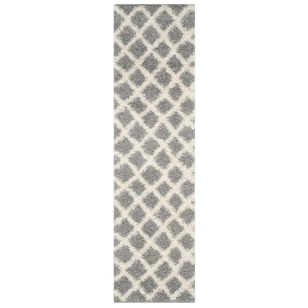 Safavieh Dallas Shag SGD258G-28 2&#39;3&quot; x 8&#39; Grey/Ivory Runner, , large