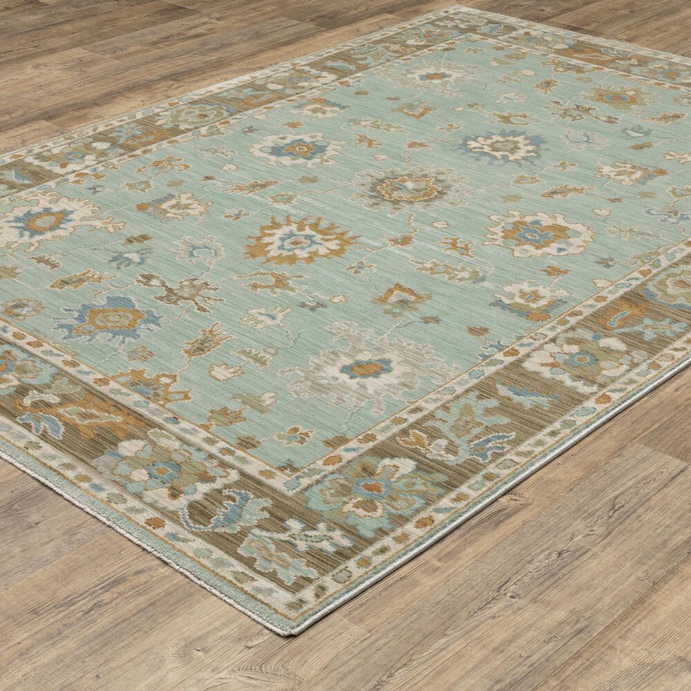 Oriental Weavers Maeve MAE06 Blue and Rust 7&#39;10&quot; x 10&#39;10&quot; Area Rug, , large