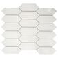 Emser Catch Glossy Gray 1" x 3" on 11" x 12" Porcelain Mosaic Sheet, , large