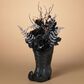 The Gerson Company 22"H Resin Halloween Witch Boots with Floral Arrangement in Black, , large