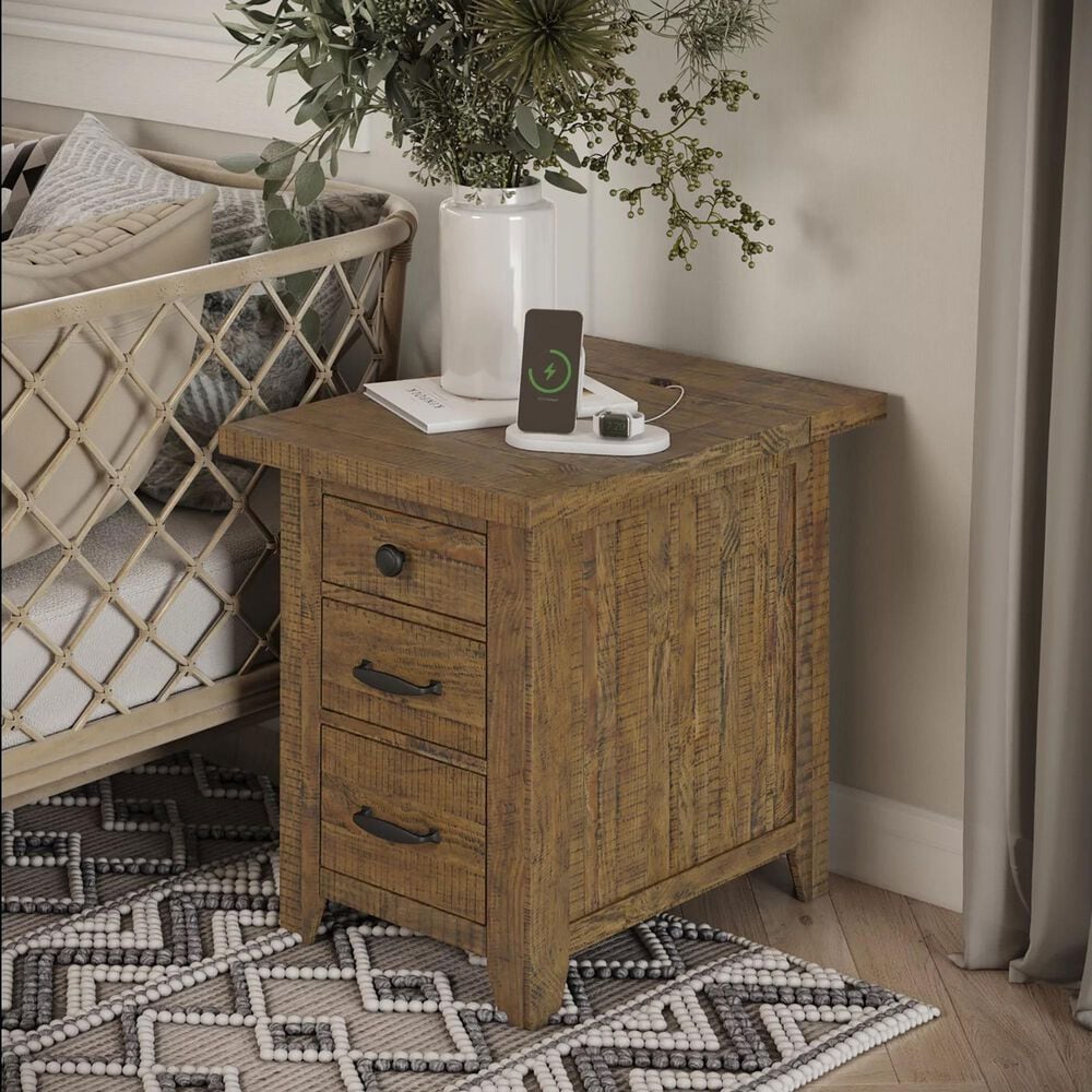 Waltham Telluride Chairside Table in Golden Brown, , large