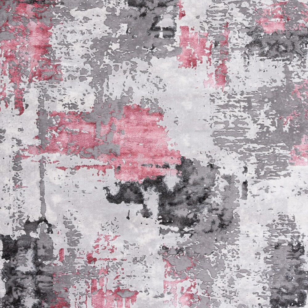 Safavieh Craft 4&#39; Round Grey and Pink Area Rug, , large
