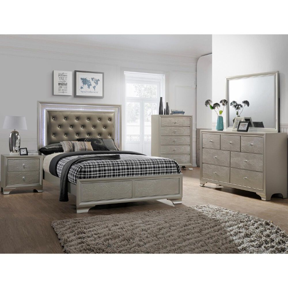 Crown Mark Lyssa 7-Drawer Dresser in Champagne, , large