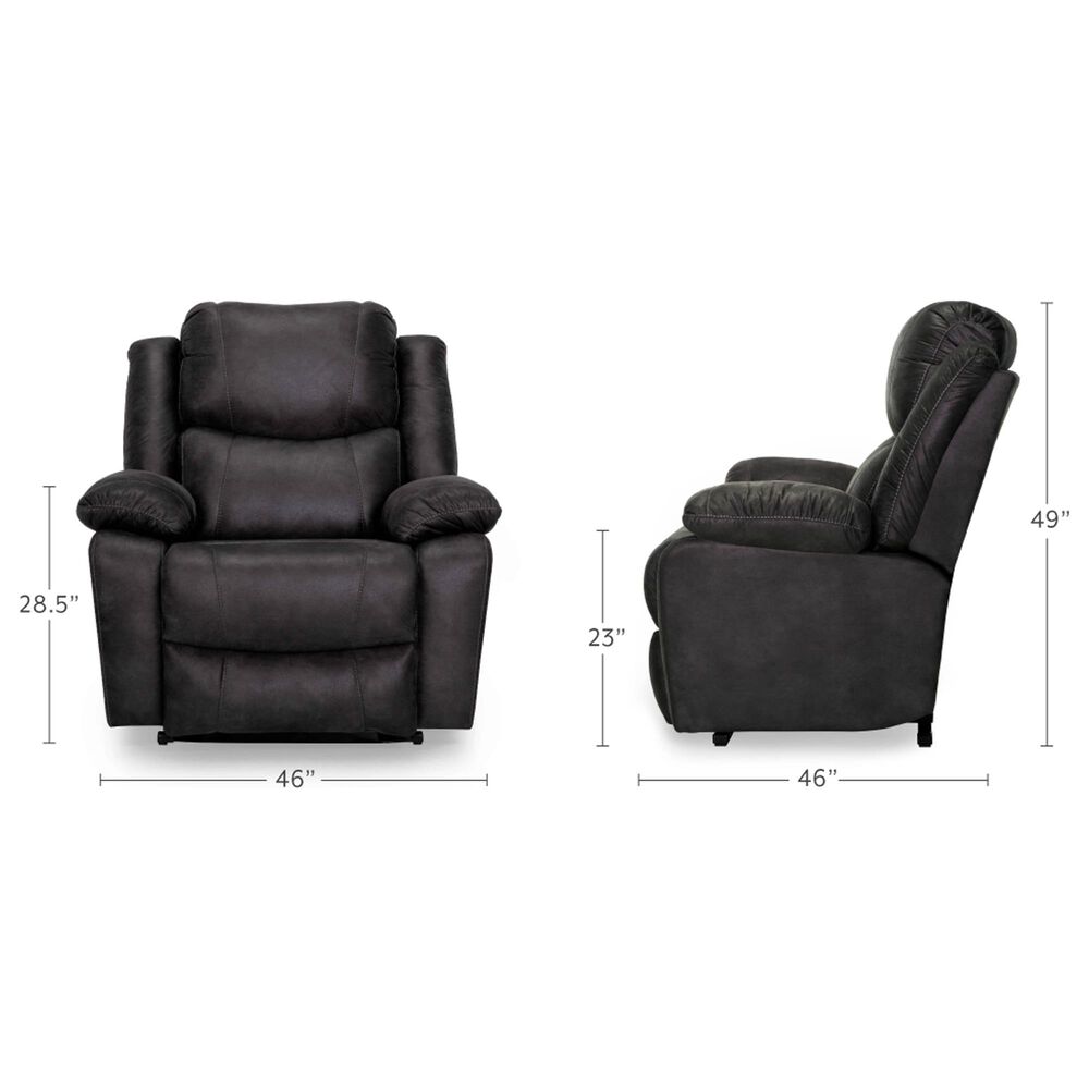 Moore Furniture Caesar Power Oversized Rocker Recliner in Westview Slate, , large